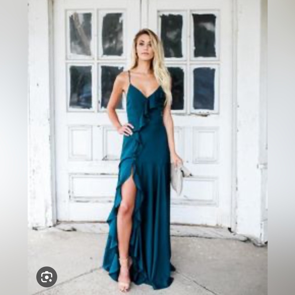 Lulus Open Back Gown size small side slit